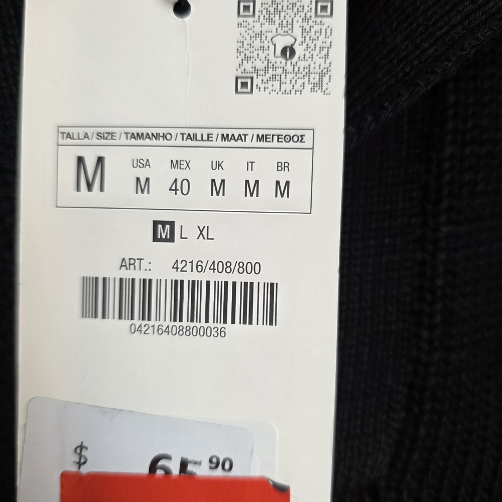 Zara Black V-Neck Sweater Vest NWT Medium - Picture 10 of 10